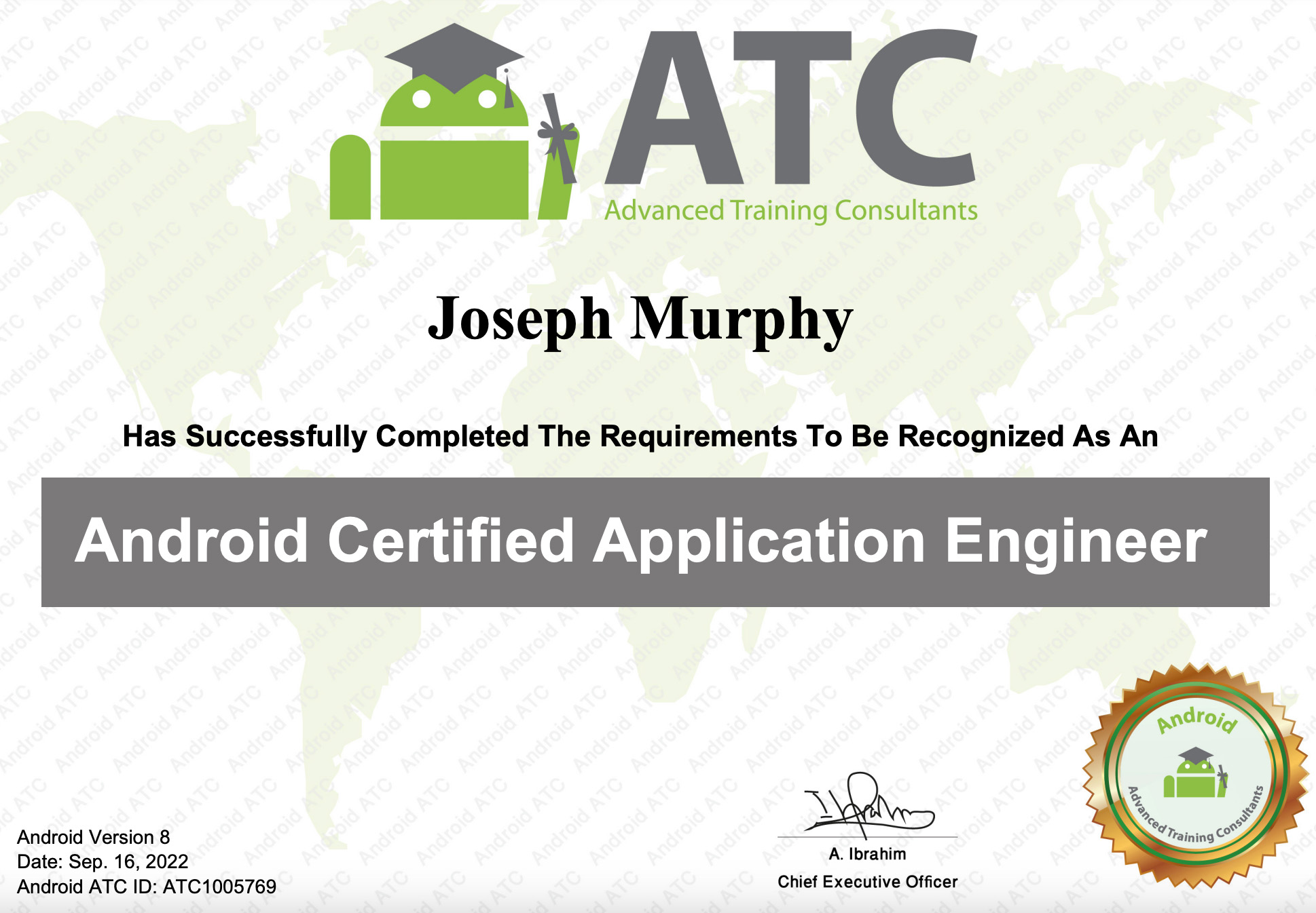 Android Certified Application Engineer